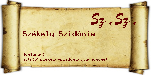 Székely Szidónia névjegykártya