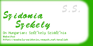 szidonia szekely business card